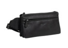 Černé crossbody kožené ledvinky přes rameno